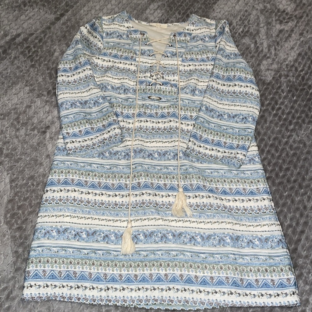 Anthropologie Entro‎ Mini Dress.  Lined.  Size Small.  3/4 Sleeves.